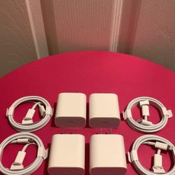 4 Brand New 20Watts Original Apple IPhone C-Type Fast Chargers
