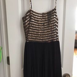 Gold/black Dress
