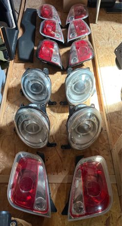 Fiat 500 abarth tail lights and headlights
