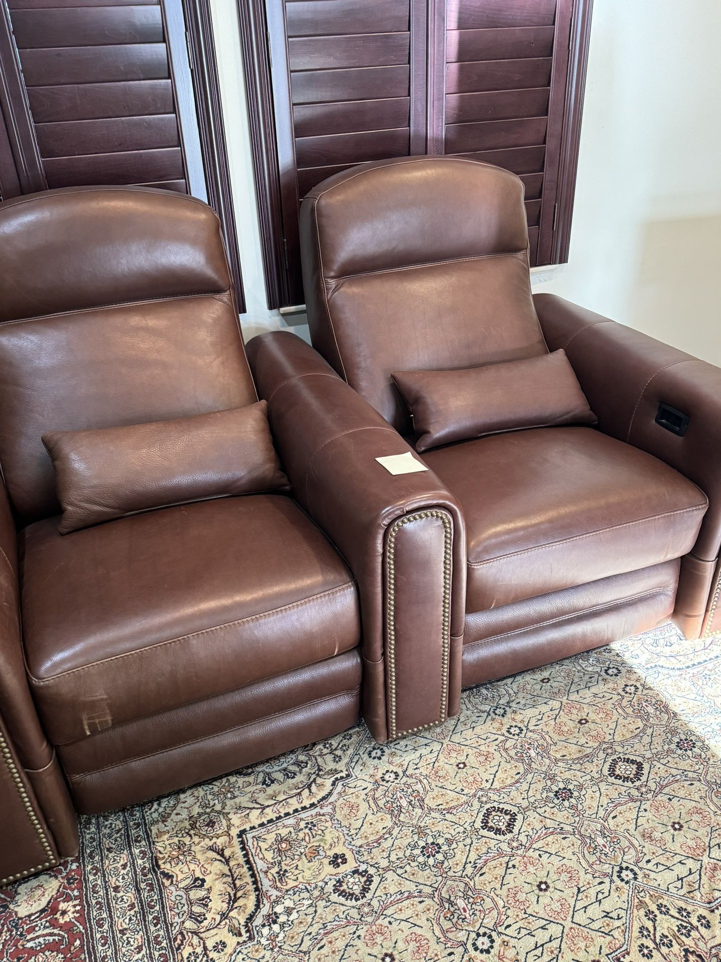 Beautiful Leather Electric Recliners - 74” x 38”  Originally $4400.    Asking $899