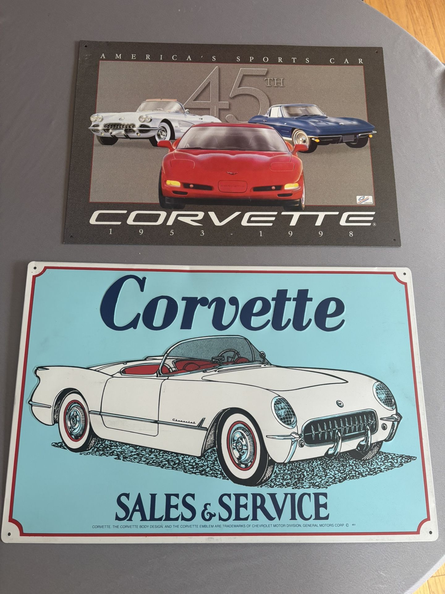 2 Corvette Signs