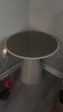 Side glass top table