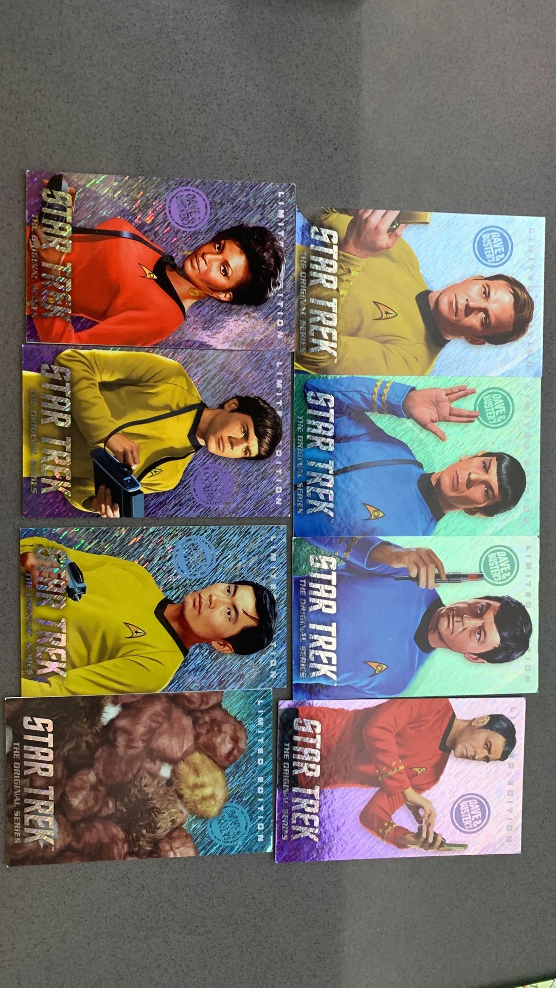 Limited edition Dave and Busters Star Trek cards