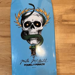 Mike McGill - Powell Peralta Reissue Skateboard Deck - Light blue