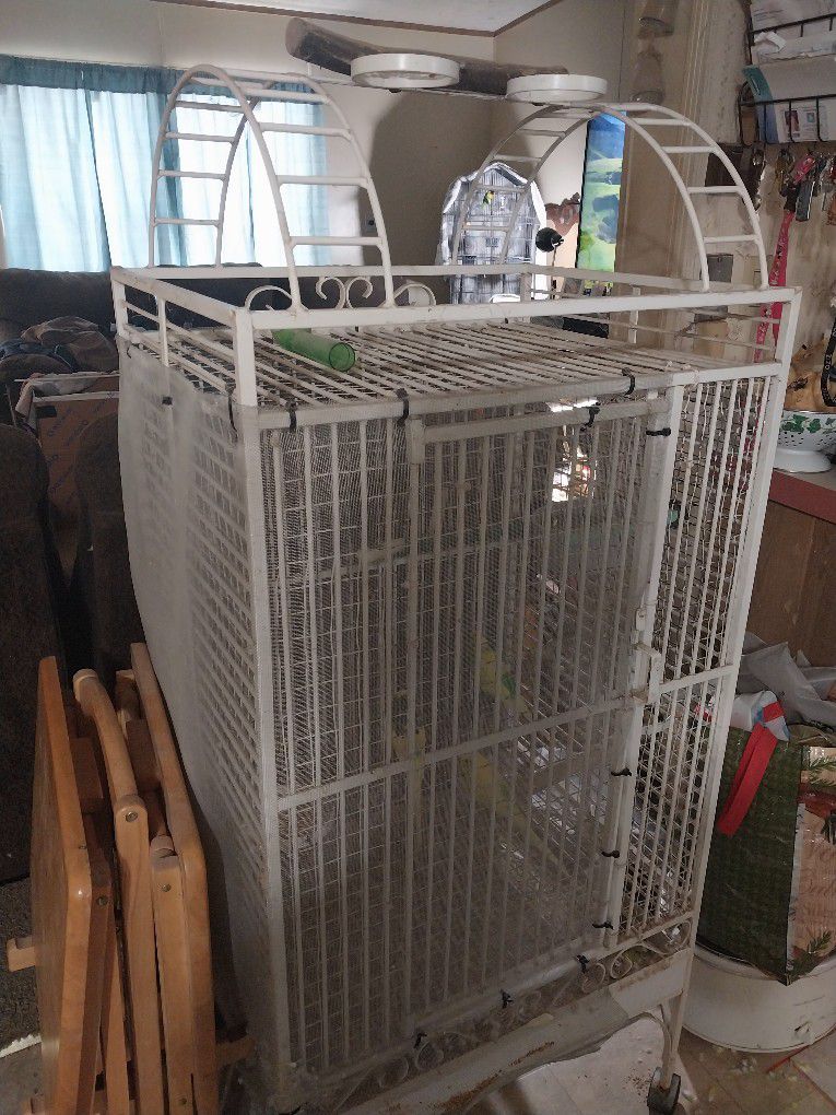 Large Wrought Iron Bird Cage