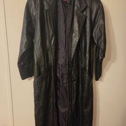 Women Long Leather Jacket