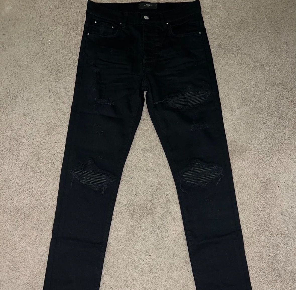 Black Patches Amiri Jeans Size 32 250$