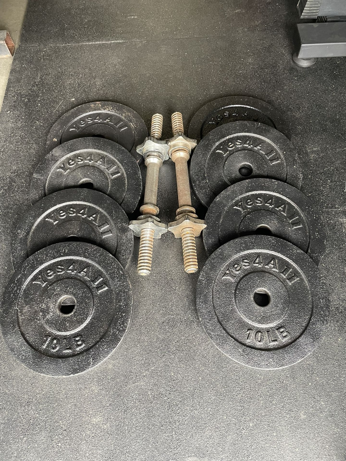 80 lbs Yes4All Standard 1” Weight Plate…. Home Gym Fitness….