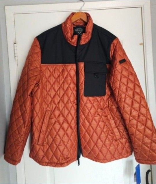 Men's Vince Camuto Jacket XL Orange Quilted