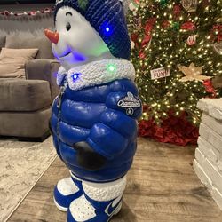 XMAS Dodgers World Series Led Snowman 