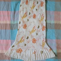 White Floral Midi Skirt