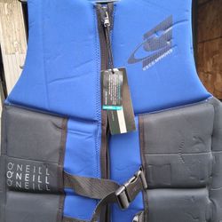 O'NEILL Men's Assault USCG Pacific/Black Life Vest (4498-B56) Size 3XL