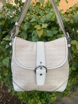 Cream coach shoulder bag