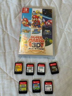 Nintendo Switch 8 Game Lot bundle super mario 3d all stars land smash bros kirby zelda tears paper
