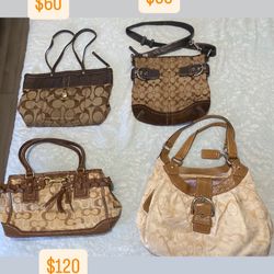 Brown Coach purses 