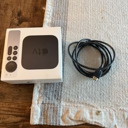 Apple TV + Remote + hDMA Cable 