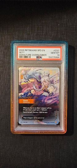 2026 Riftbound League Of Legends LoL Spiritforged Signature Overnumber Sett #232 PSA 10 GEM