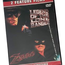 Zorro 1975 & Legend of the Lone Ranger 1952 DVD Vintage  Western Adventure Movie