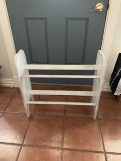 White. Wooden Shoe Rack