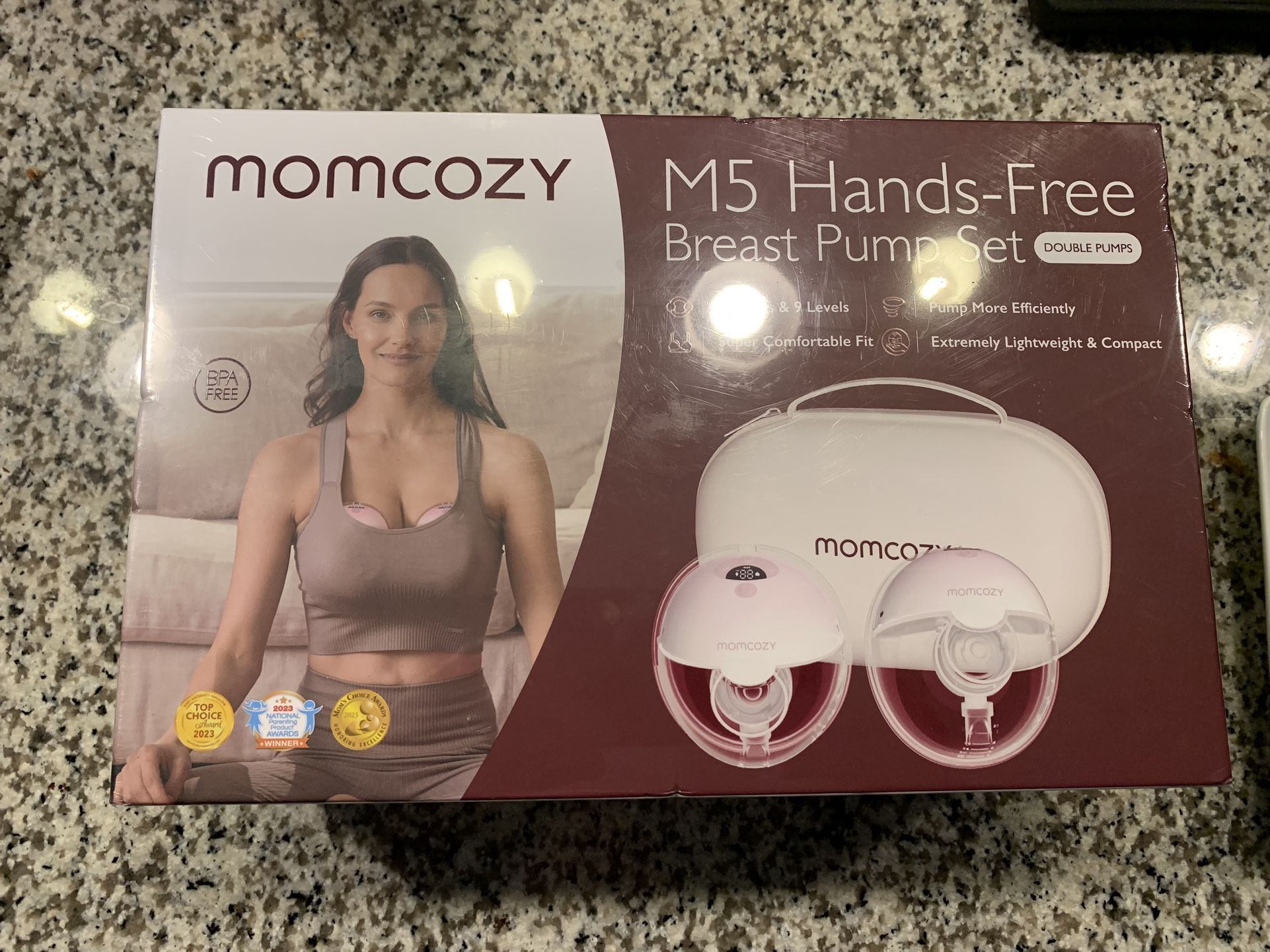Momcozy M5 Double Hands Free Breast Pumps - New Sealed