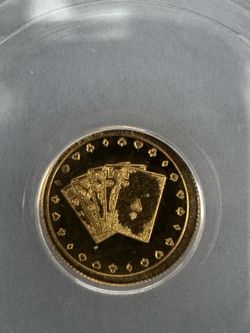 GOLD Royal flush 1/200 Oz. Gold .9999 (24k) NGC MS70