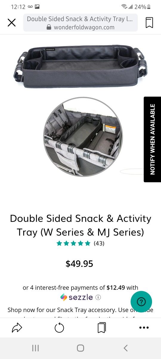 Wonderfold Wagon Snack Tray