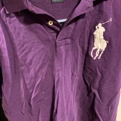 Polo Ralph Lauren Shirt (Purple/ White Horse) Size Large