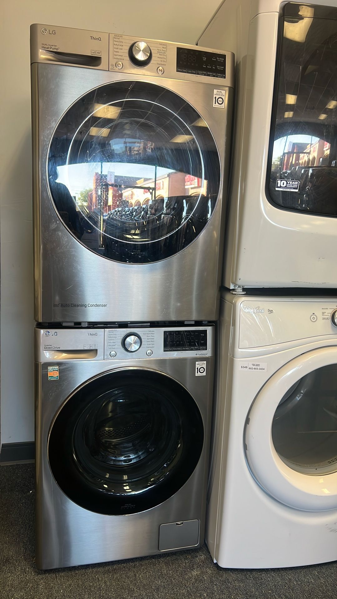 24” Front Load Lg Washer And Dryer Stackable Set