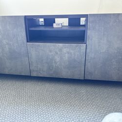 Grey TV entertainment center