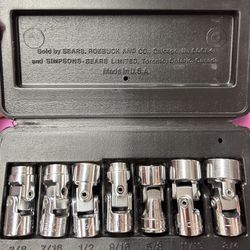 Vintage Craftsman 3/8 flexible socket set