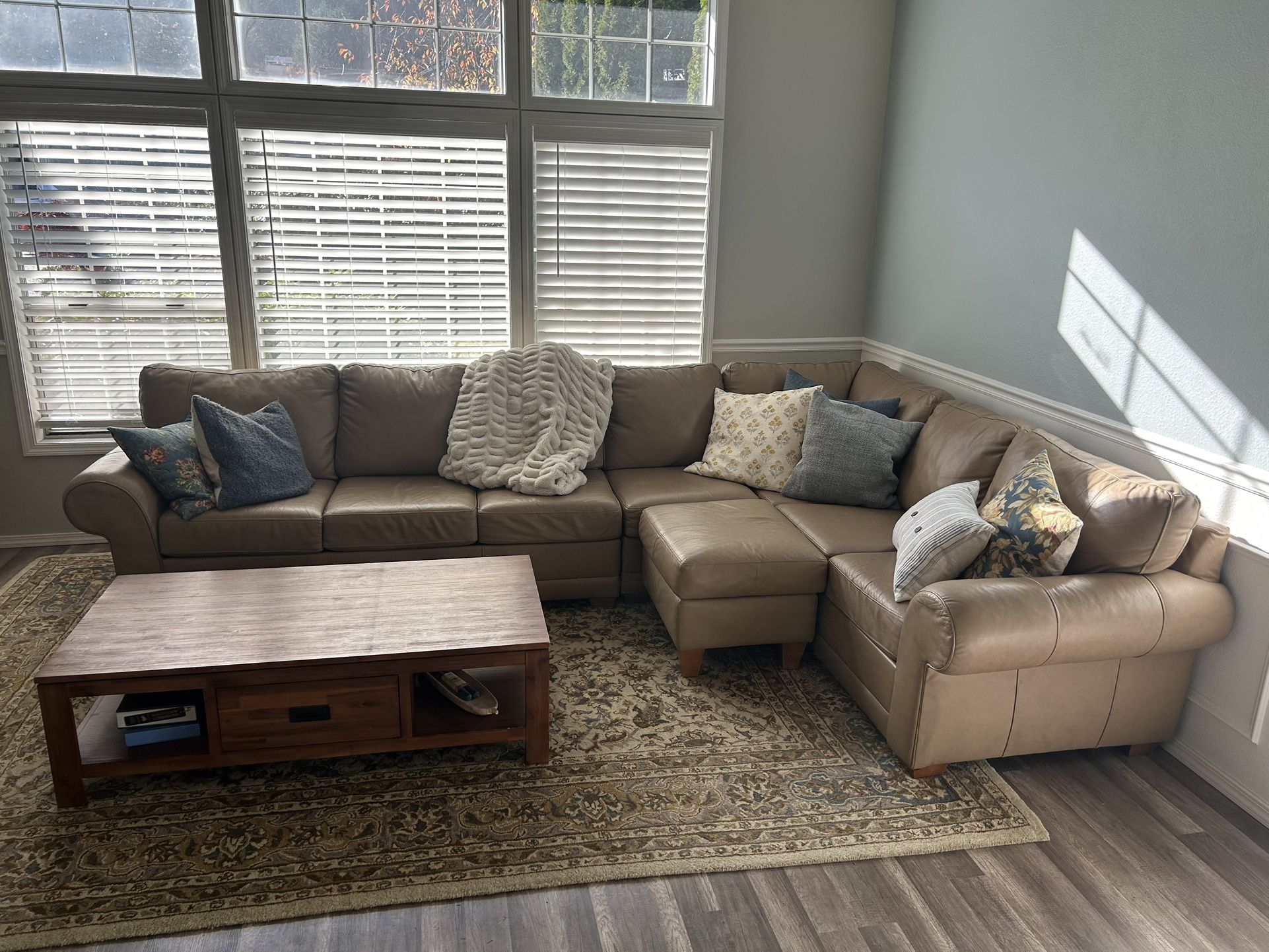 Large Leather Sectional (7’ X 10’)