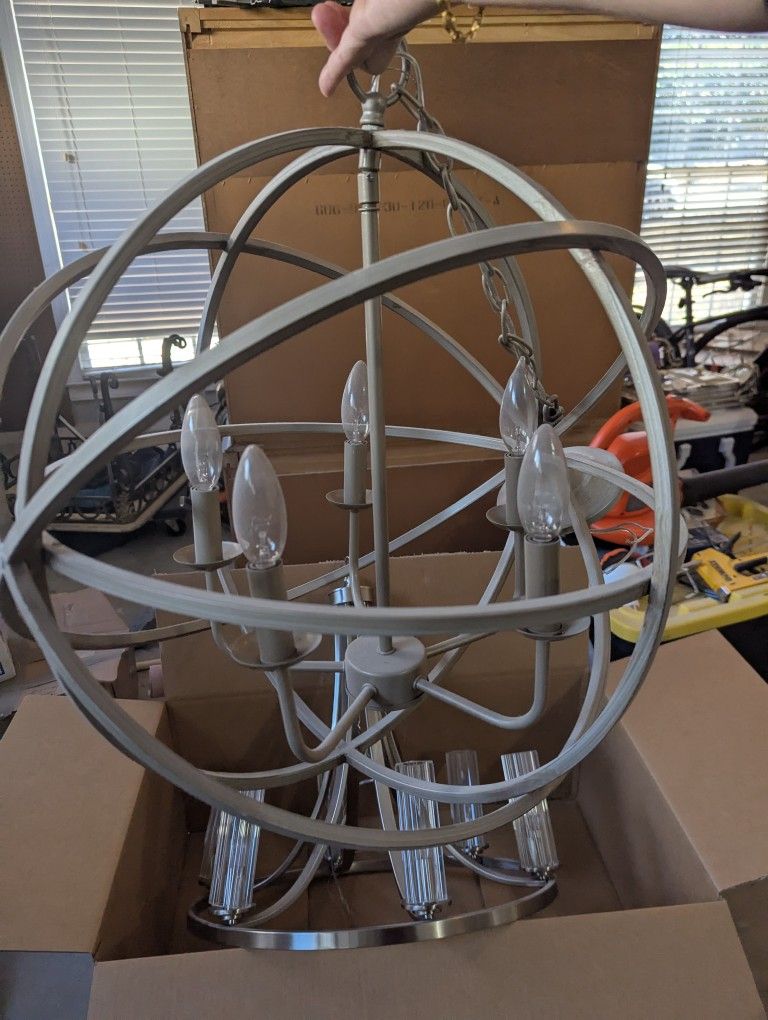 5 Candle Light Metal Ball Shape Chandelier