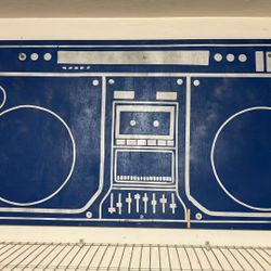 Vintage Wooden Painted “Boombox”