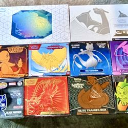 Pokémon TCG Collection Bundle - 9 Sealed Boxes (Charizard UPC & ETBs)