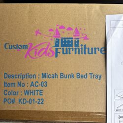 Bunk Bed Tray White