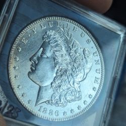 Gem BU 1886 Morgan Silver Dollar
