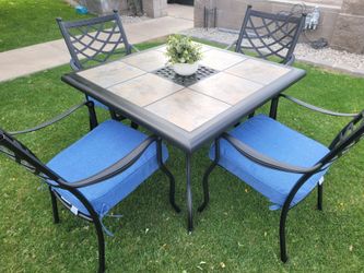 5pc Patio Dining Set With New Cushions