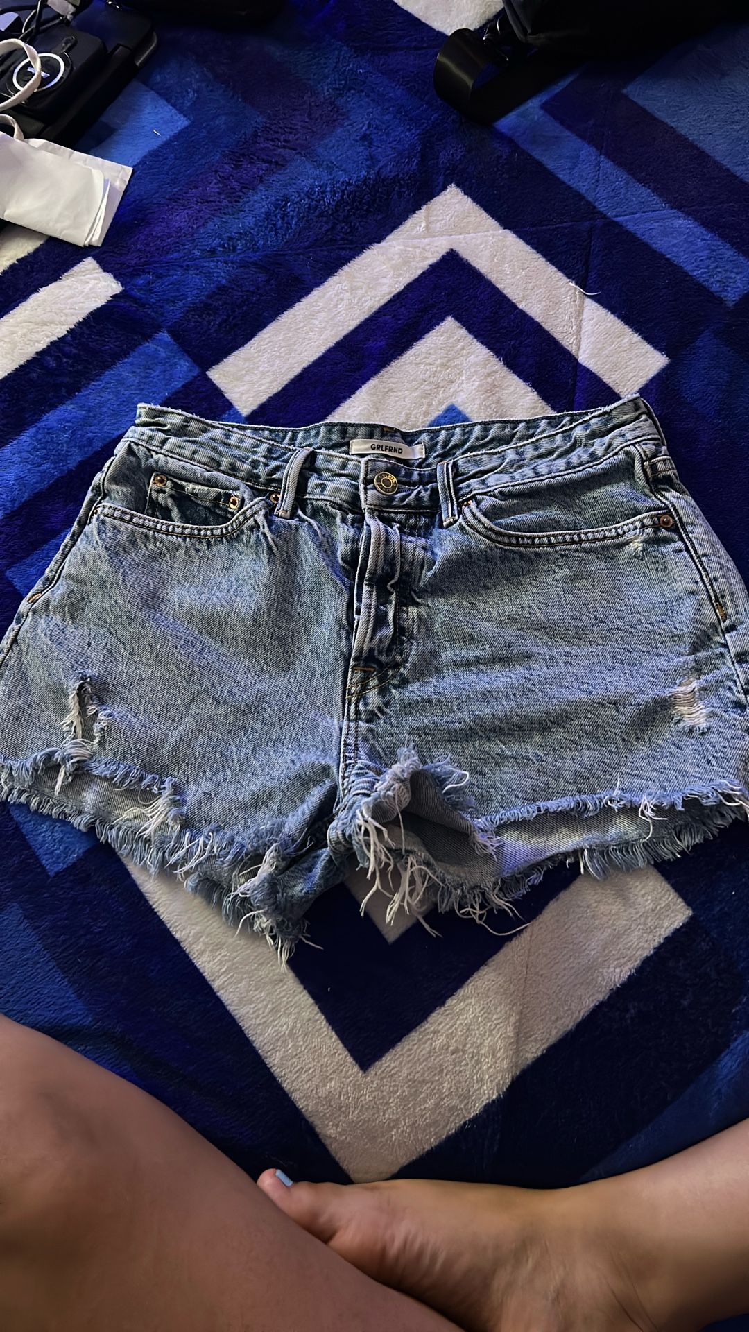 GRLFRND Highrise Cut Off Shorts,New Products : American Fashion Style Bags On Sale