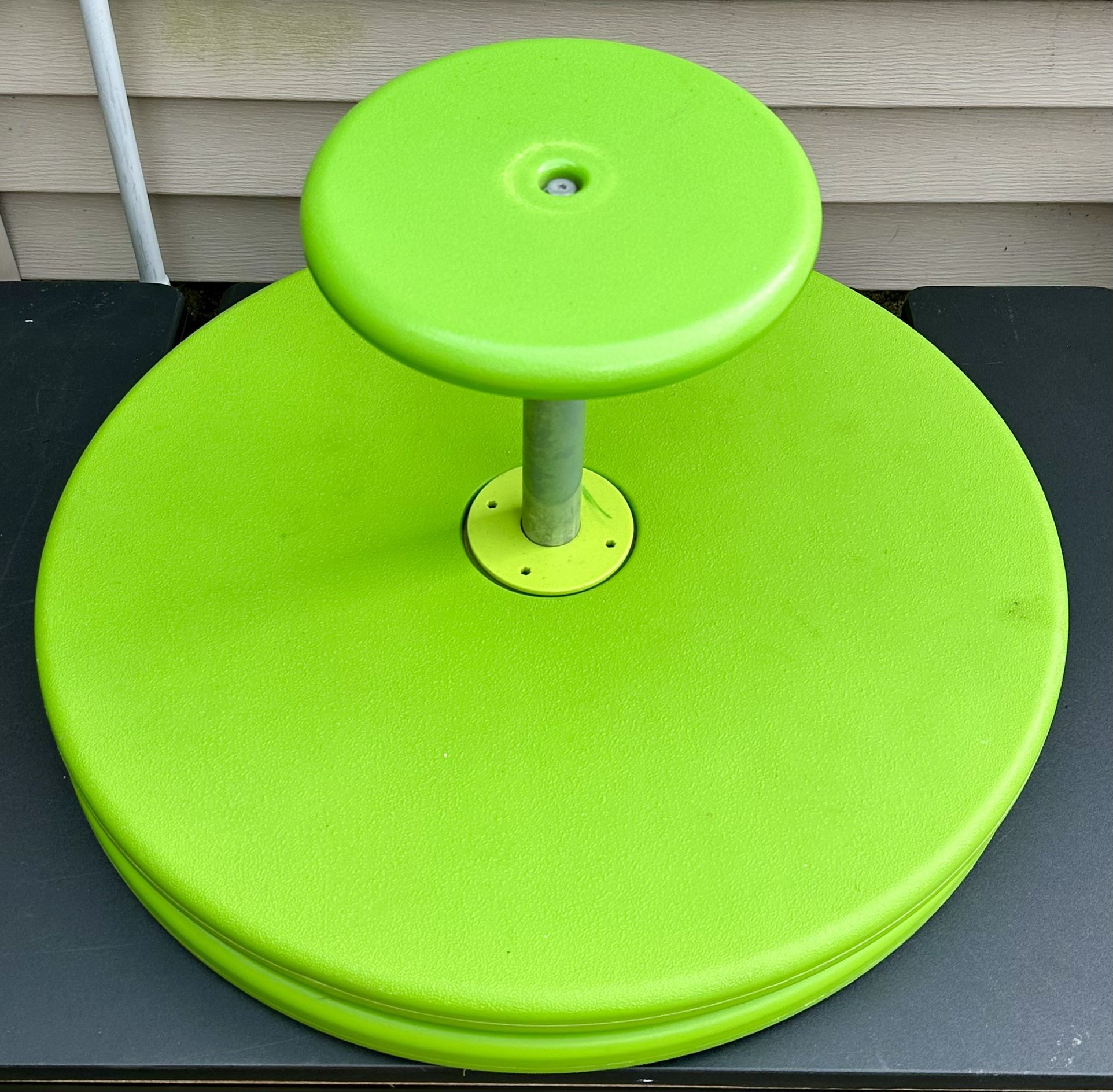 The Freckled Frog Green Spinning Balance Disc – Kids Sensory & Active Play Equipment