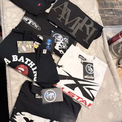 Hellstar, Bape, Ralph Loren Polo, Amiri