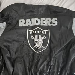 raiders vintage leather jacket 