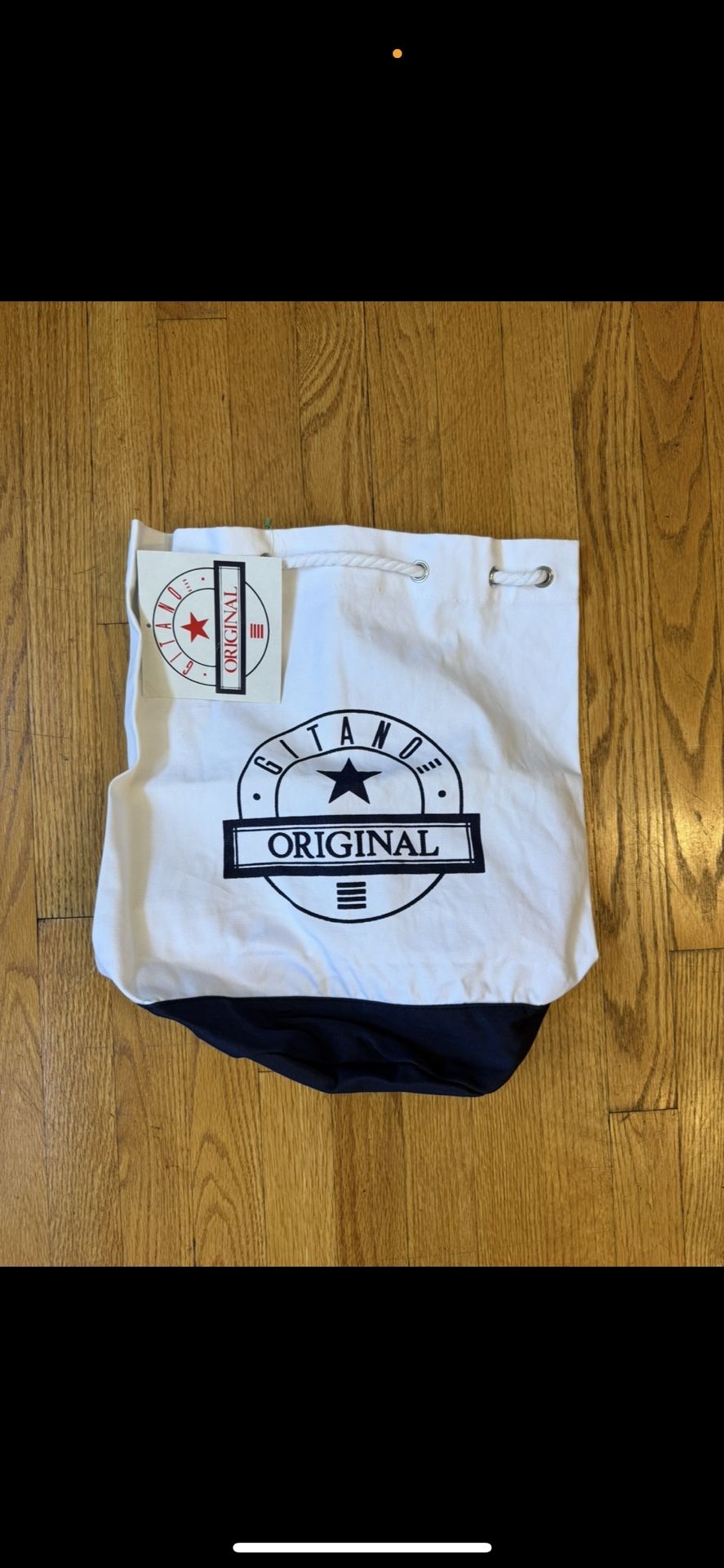 Vtg Gitano Original Canvas Duffle Sling Rope Bag New Old Stock 80's 90's Beach