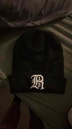 Black Knit Beanie with Embroidered Logo