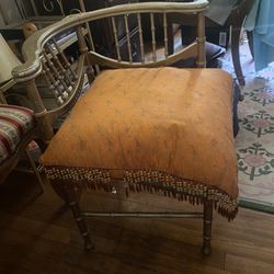 Vintage Boho Chair With Cushion 