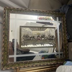 Arg 925 Creazioni Artistiche mirrored 3D sculpture wall art Jesus Last Supper