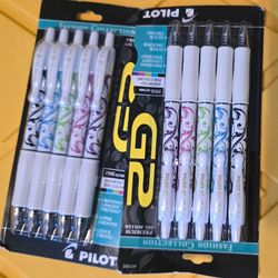 NEW Pilot G2 Fashion Gel Pens 5 Pack Assorted Colors