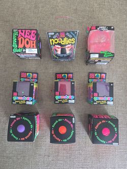 Lot of 9 needohs. Noodles, gumdrops and groovy glob