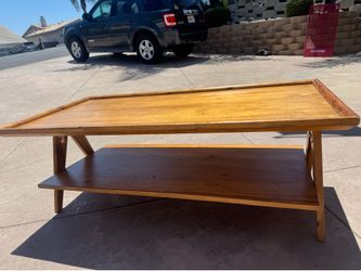 Wood coffee table