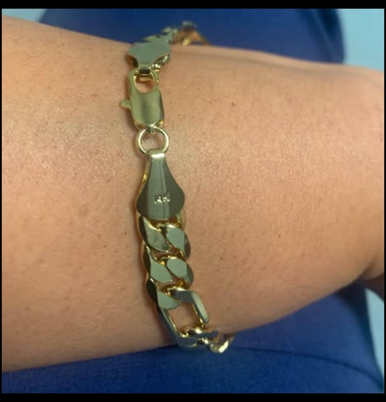 A8mm Italian Figaro link Chain Bracelet 9" inches 👑👑
