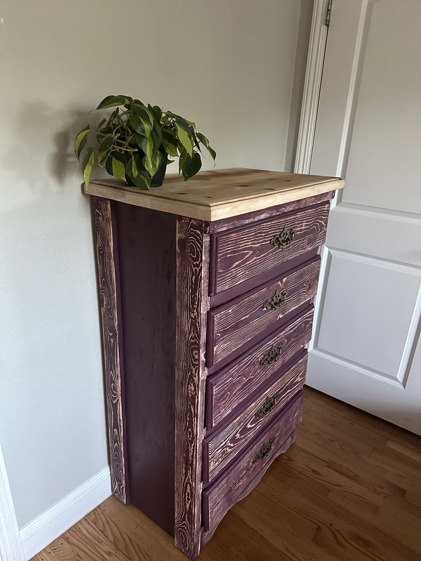 Five drawer dresser rustic  inspired